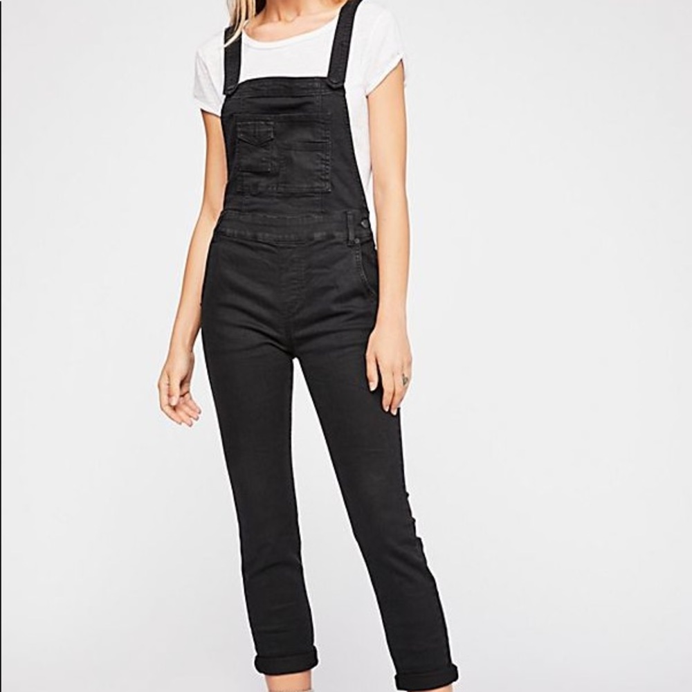 Free People Washed Denim Overall sz 31